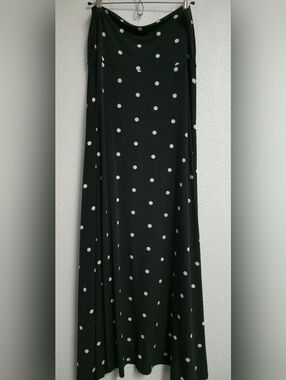Lularoe Polka Dot Maxi Dress - Black with White Dots